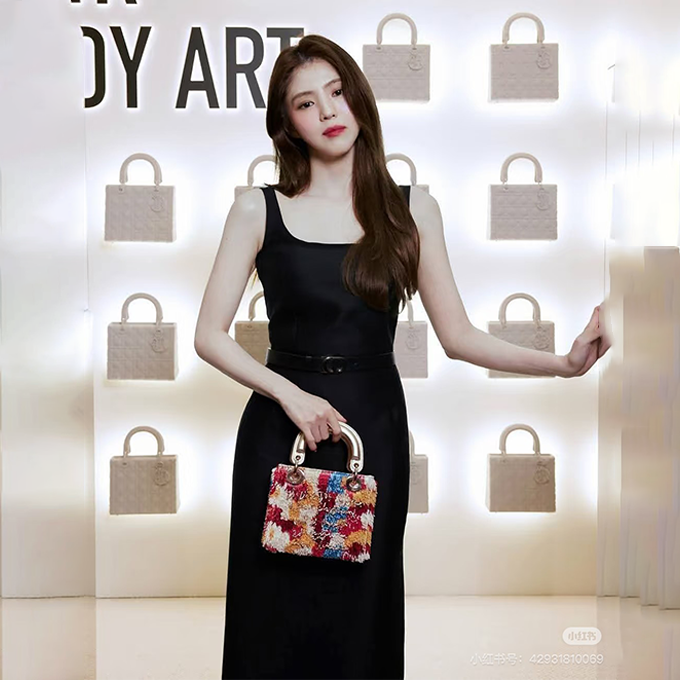 9a+ quality dior lady dior mini tri-color beaded embroidered limited edition bag